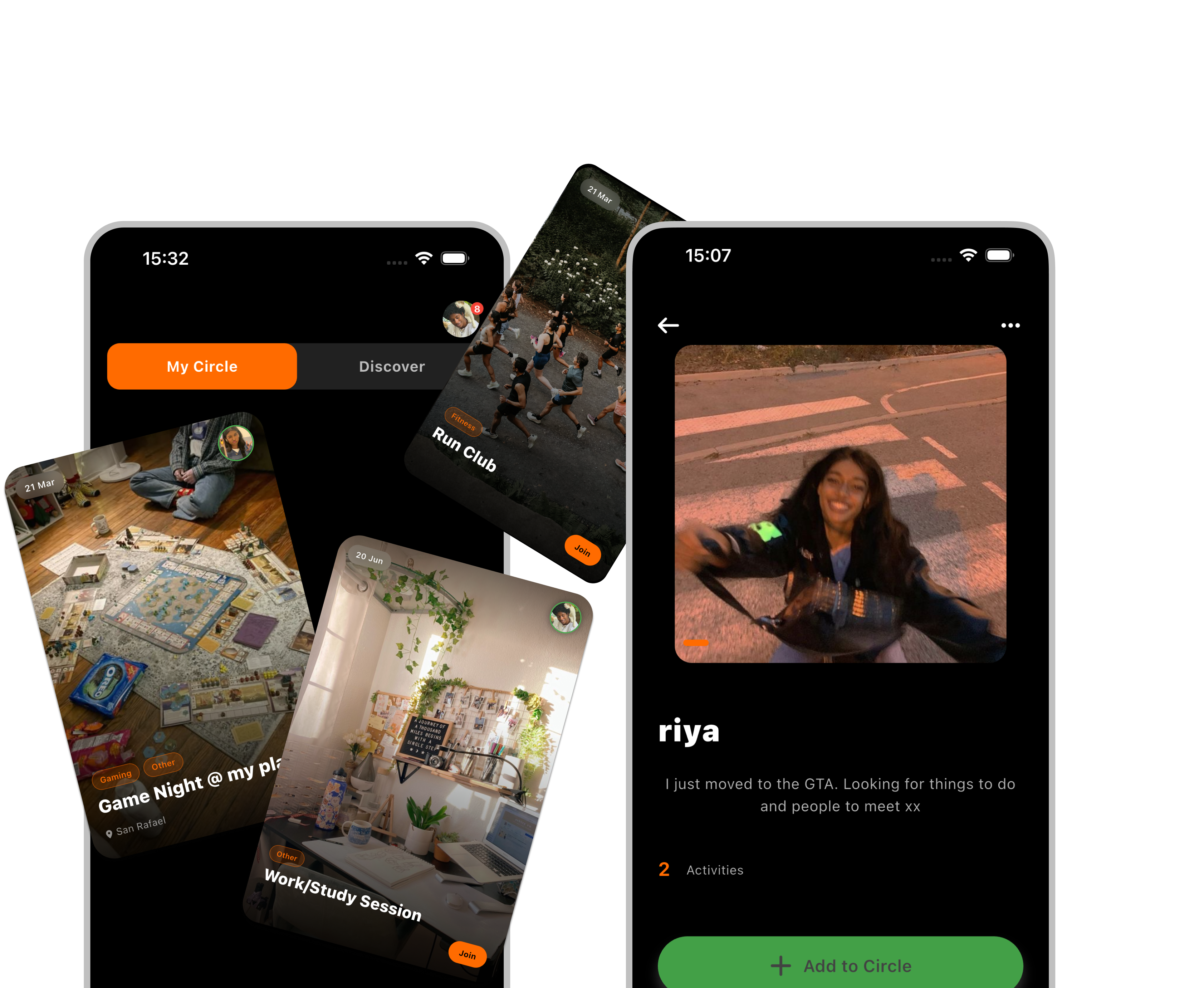 App dashboard showing progress tracking